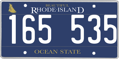 RI license plate 165535
