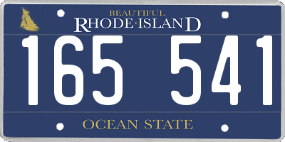 RI license plate 165541