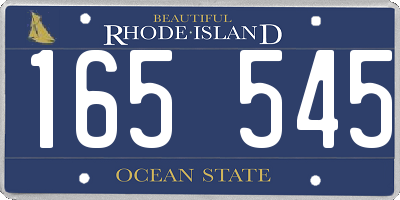 RI license plate 165545