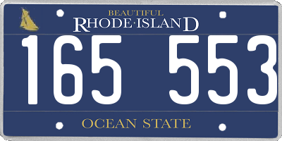 RI license plate 165553