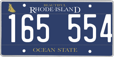RI license plate 165554