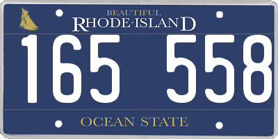 RI license plate 165558