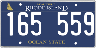 RI license plate 165559