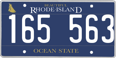 RI license plate 165563