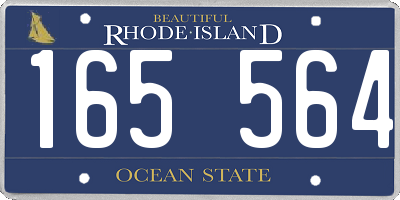 RI license plate 165564