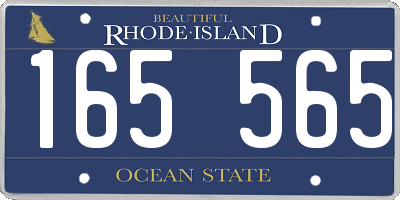 RI license plate 165565