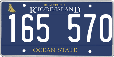 RI license plate 165570