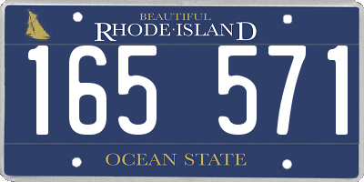 RI license plate 165571