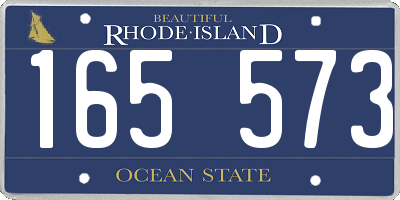 RI license plate 165573