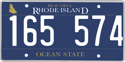 RI license plate 165574