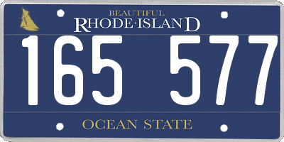 RI license plate 165577