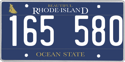 RI license plate 165580