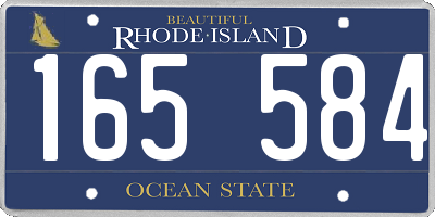 RI license plate 165584