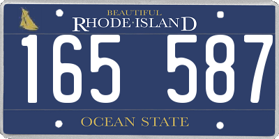 RI license plate 165587