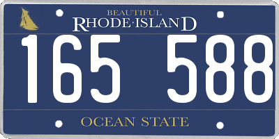 RI license plate 165588