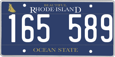 RI license plate 165589