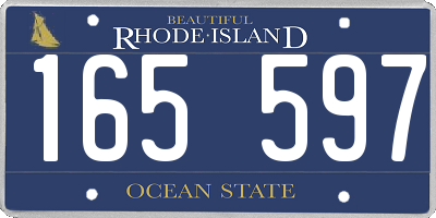 RI license plate 165597