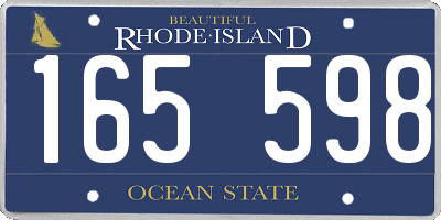 RI license plate 165598