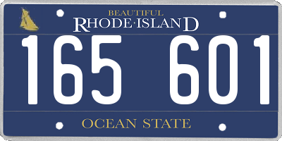 RI license plate 165601
