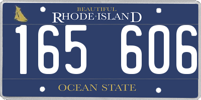 RI license plate 165606