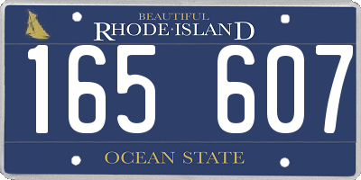 RI license plate 165607