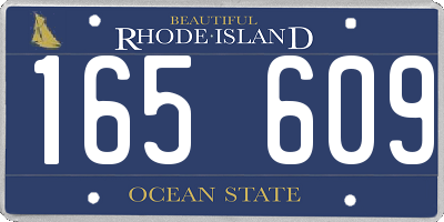 RI license plate 165609