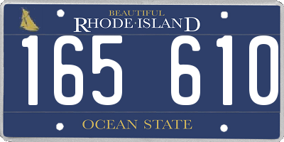 RI license plate 165610