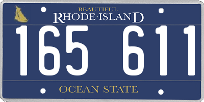 RI license plate 165611