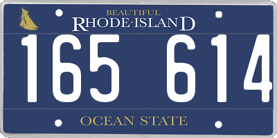 RI license plate 165614