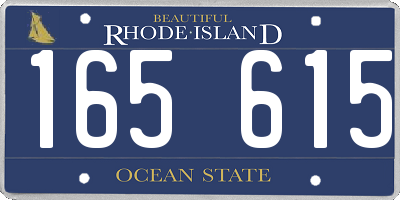RI license plate 165615
