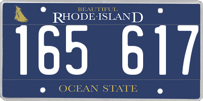 RI license plate 165617