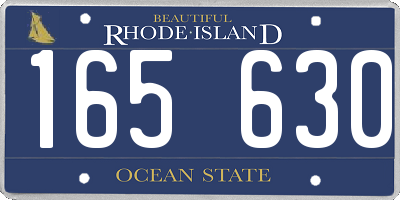 RI license plate 165630