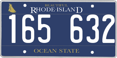 RI license plate 165632