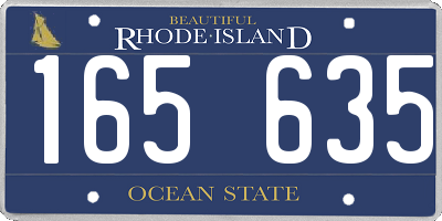 RI license plate 165635