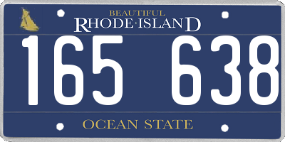 RI license plate 165638