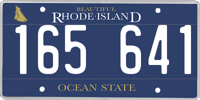 RI license plate 165641