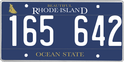 RI license plate 165642