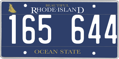 RI license plate 165644
