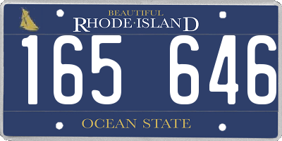 RI license plate 165646