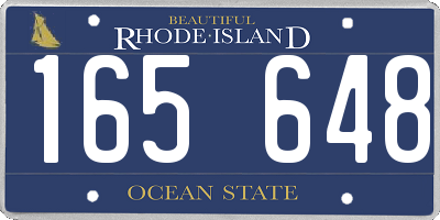RI license plate 165648