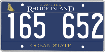RI license plate 165652
