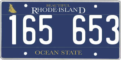 RI license plate 165653