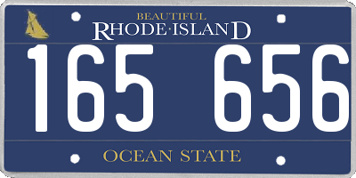 RI license plate 165656