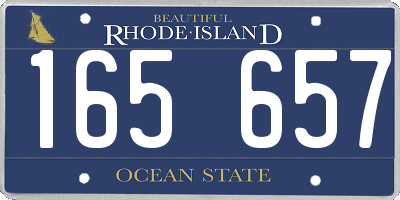 RI license plate 165657