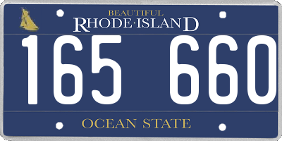 RI license plate 165660