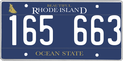 RI license plate 165663
