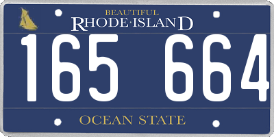 RI license plate 165664