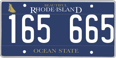 RI license plate 165665