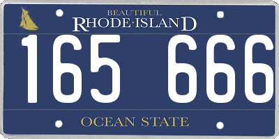 RI license plate 165666
