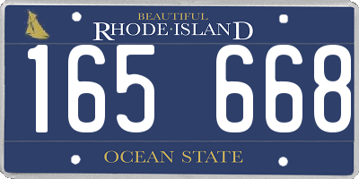 RI license plate 165668